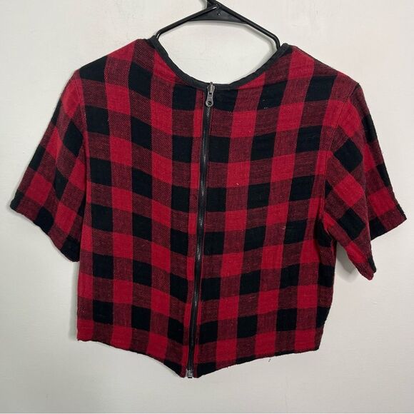 rag & bone Buffalo Check Reversible Crop Top S - Picture 3 of 6
